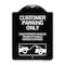 Signmission Customer Parking Unauthorized Vehicles Towed Owner Expense Alum Sign, 18" L, 24" H, BW-1824-24205 A-DES-BW-1824-24205 - alternate 1